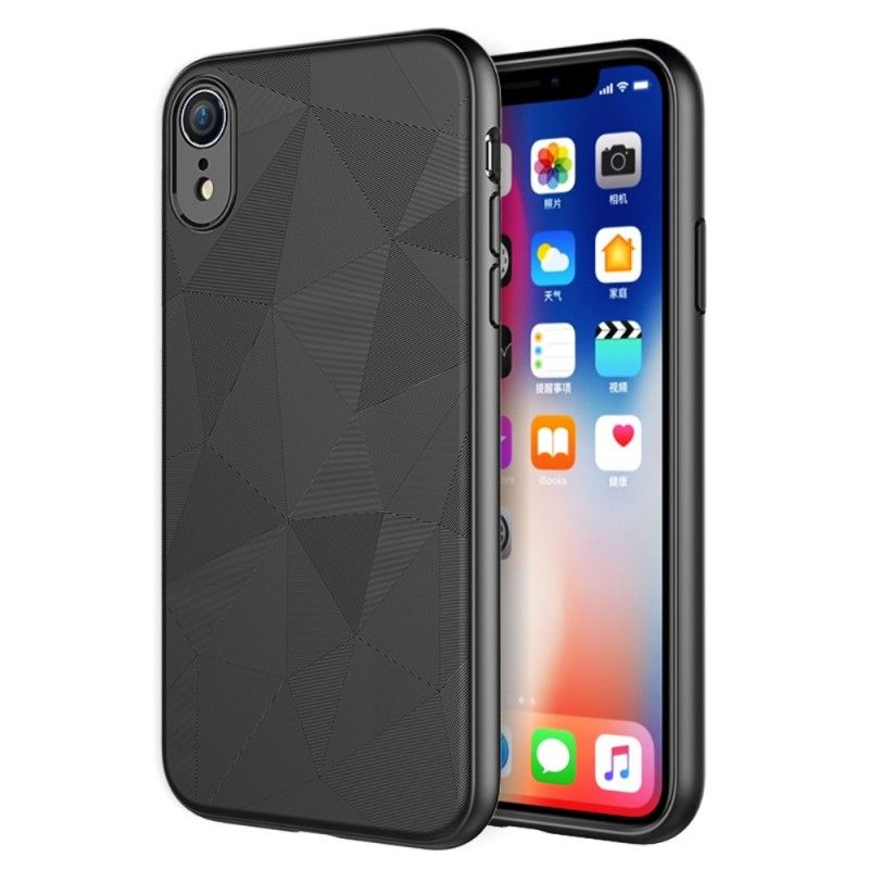 Kuori iPhone XR Musta Geometria