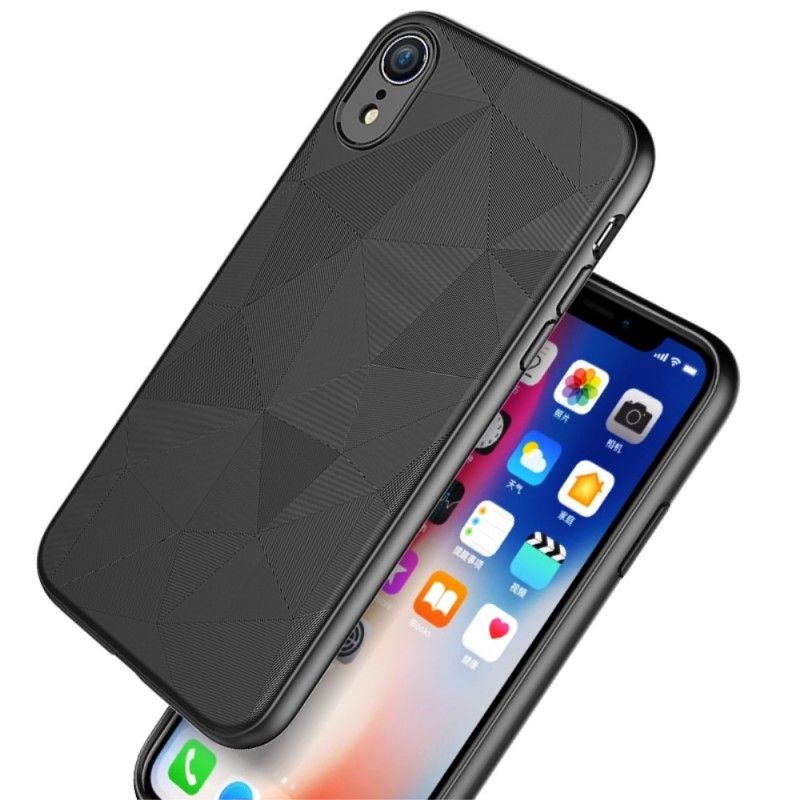 Kuori iPhone XR Musta Geometria