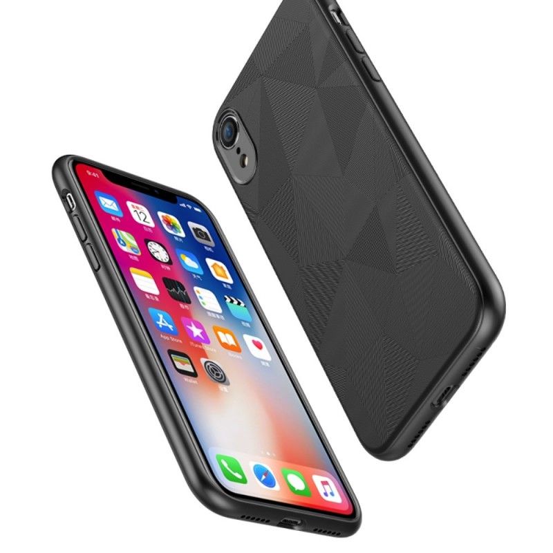 Kuori iPhone XR Musta Geometria