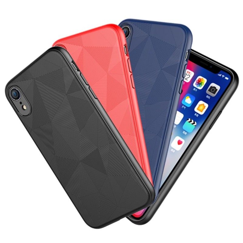 Kuori iPhone XR Musta Geometria