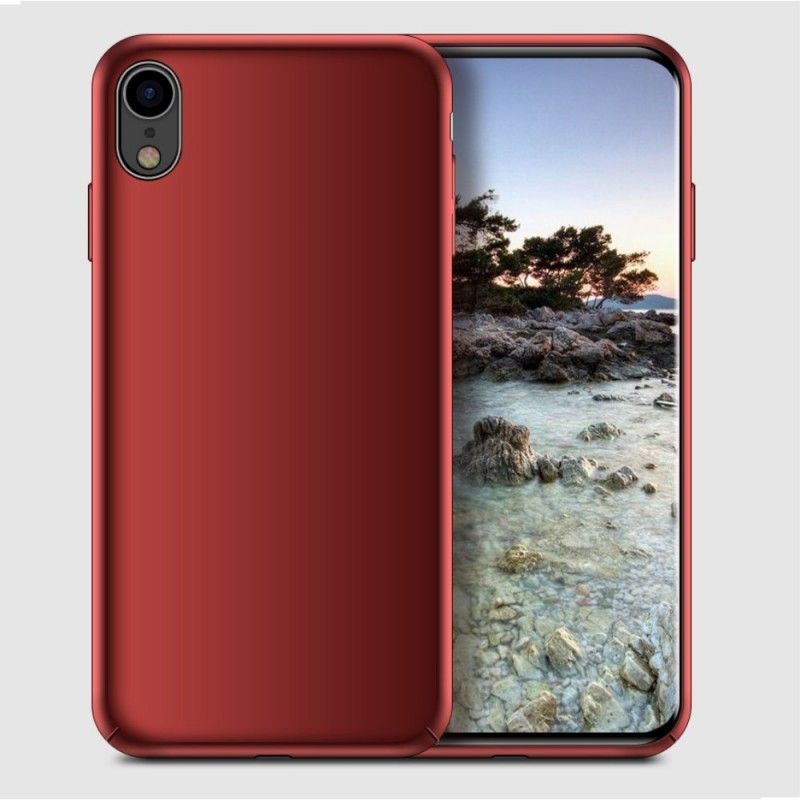 Kuori iPhone XR Musta Litsi Nahan Rakenne Suojakuori