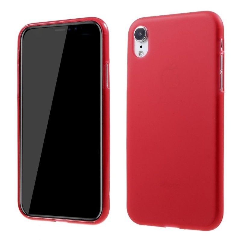 Kuori iPhone XR Musta Matta Silikoni Suojakuori