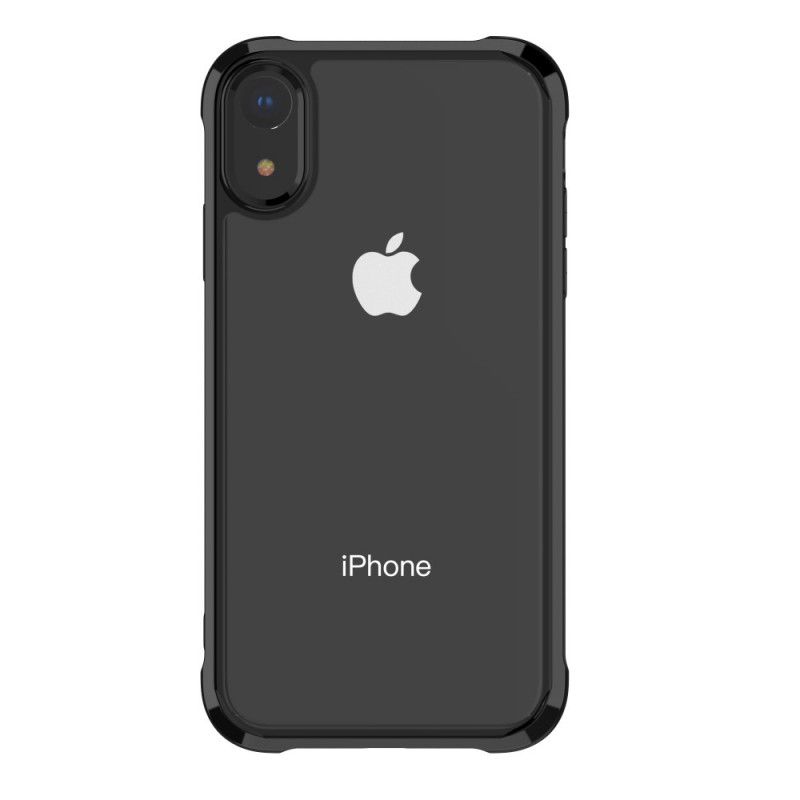 Kuori iPhone XR Punainen Musta Läpinäkyvät Suojatyynyt Suojakuori