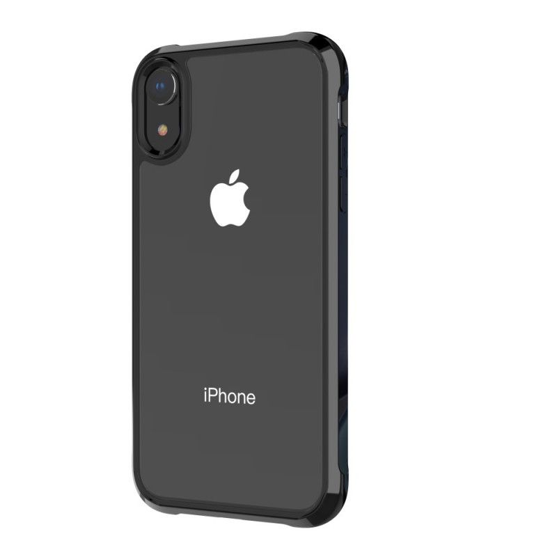 Kuori iPhone XR Punainen Musta Läpinäkyvät Suojatyynyt Suojakuori