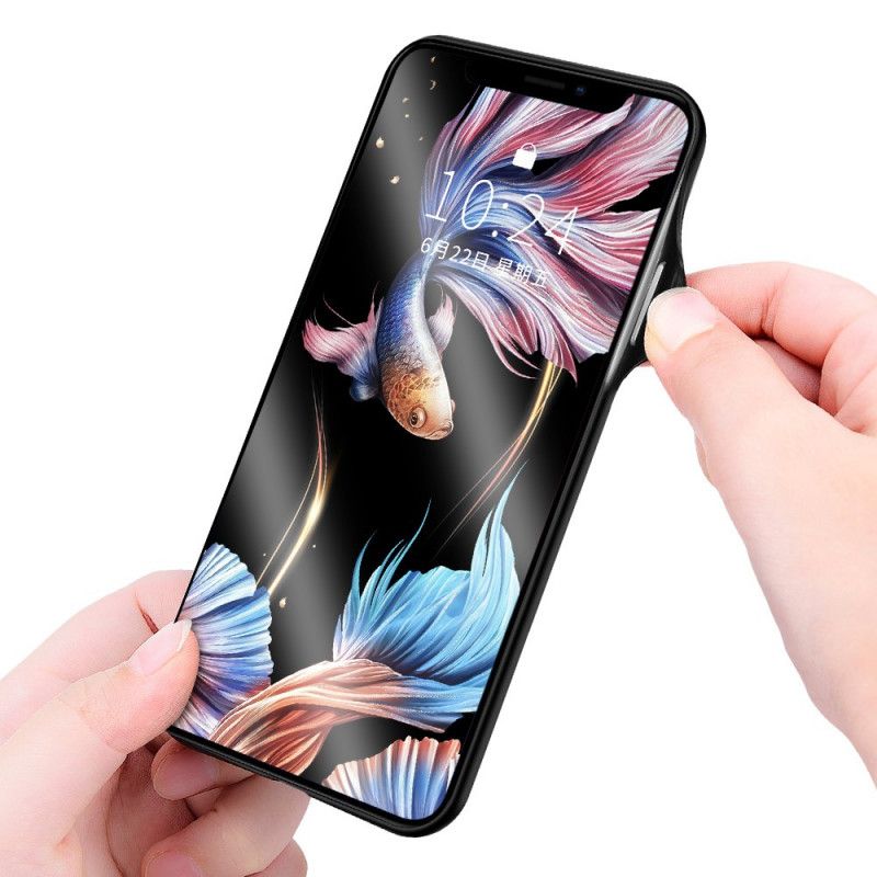 Kuori iPhone XR Syaani Karkaistu Lasi Fluoresoivalla Kuviolla