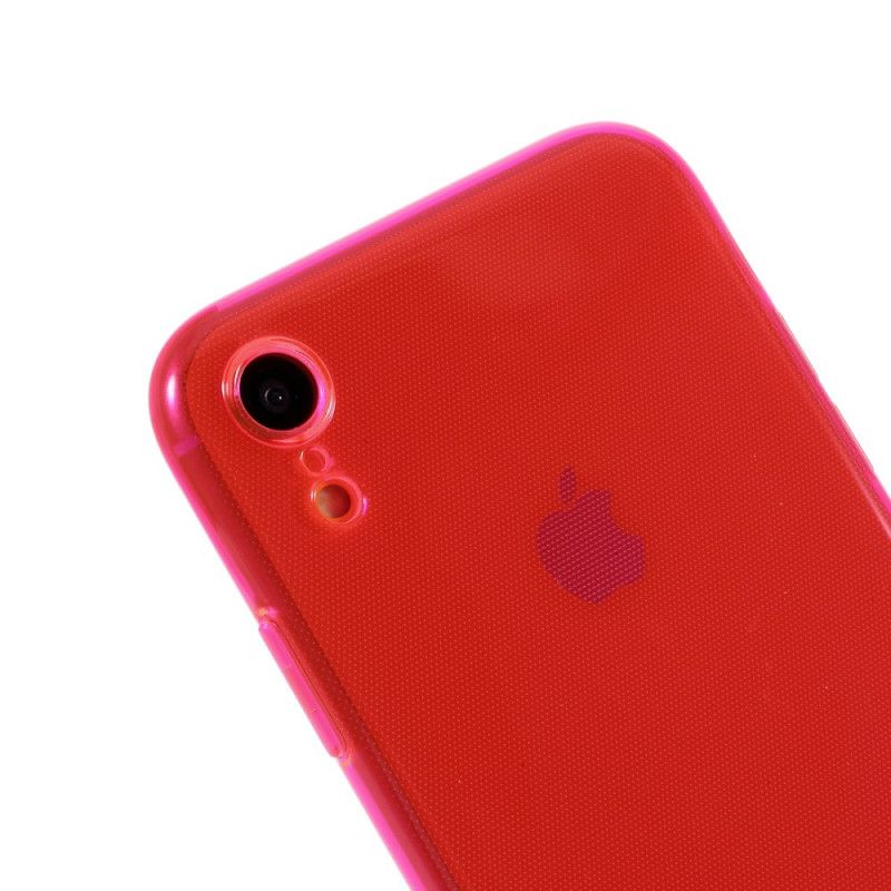 Kuori iPhone XR Tummansininen Oranssi Silikonivärit Suojakuori