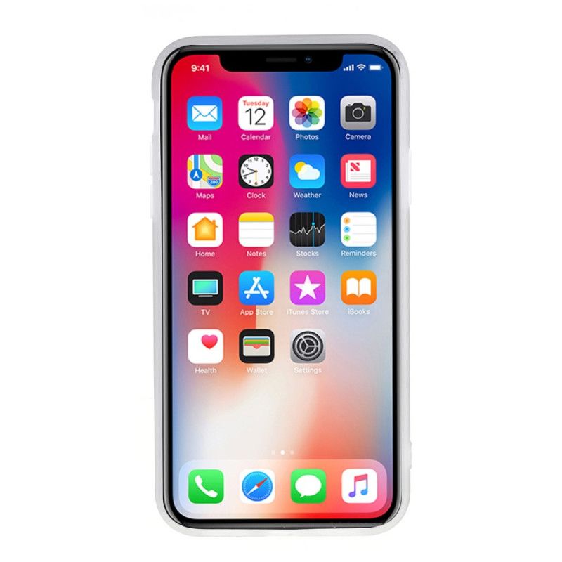 Kuori iPhone XR Valkoinen Musta Marmorivärinen Geometria