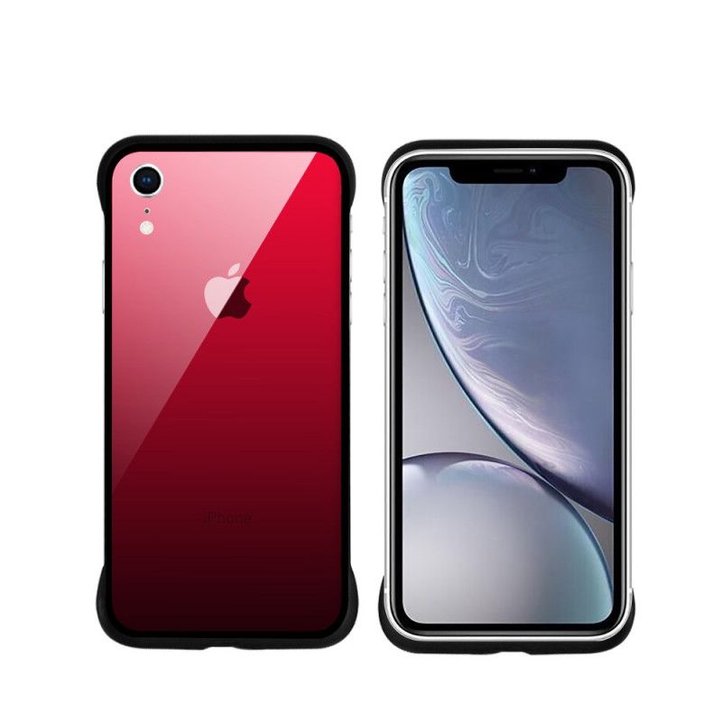 Kuori iPhone XR Violetti Tummansininen Karkaistun Lasin Värit Nxe