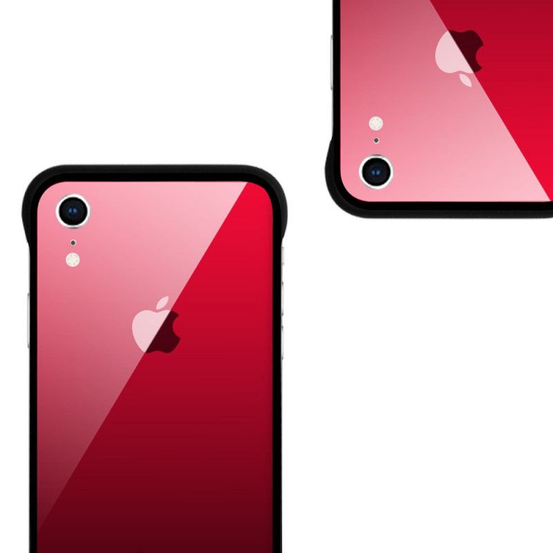 Kuori iPhone XR Violetti Tummansininen Karkaistun Lasin Värit Nxe