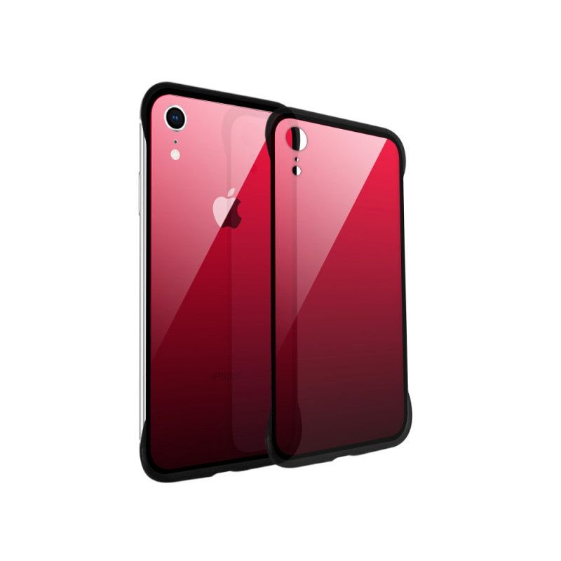 Kuori iPhone XR Violetti Tummansininen Karkaistun Lasin Värit Nxe