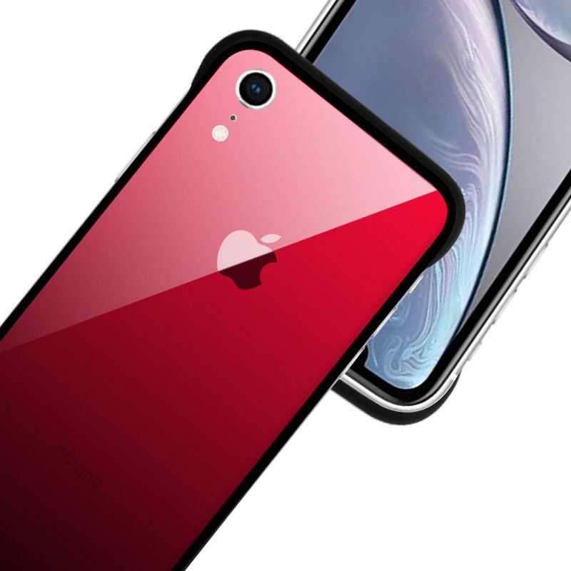 Kuori iPhone XR Violetti Tummansininen Karkaistun Lasin Värit Nxe