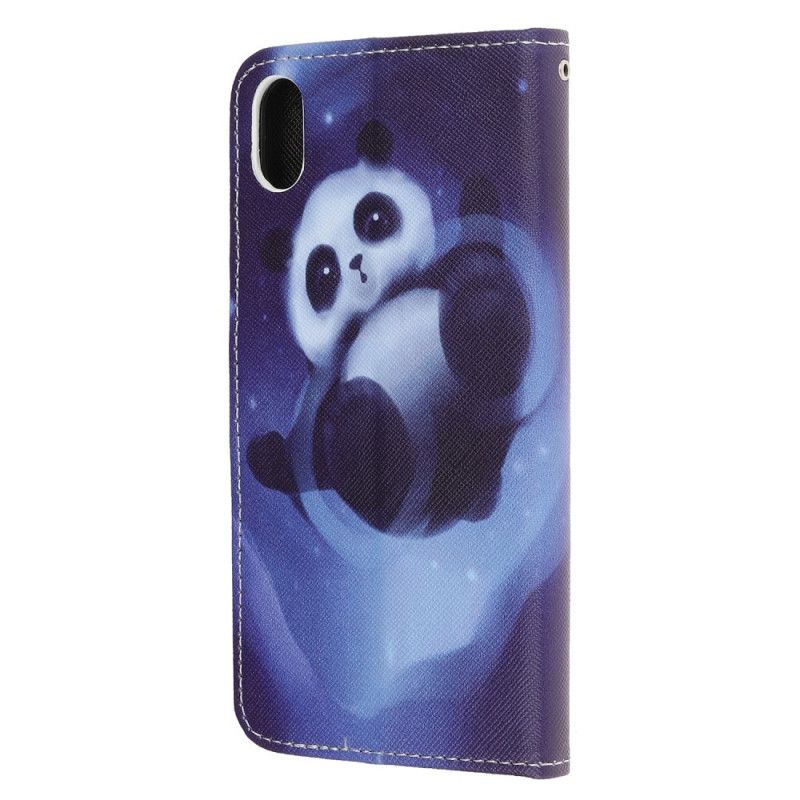 Nahkakotelo iPhone XR Puhelinkuoret Pandatila Tangoilla