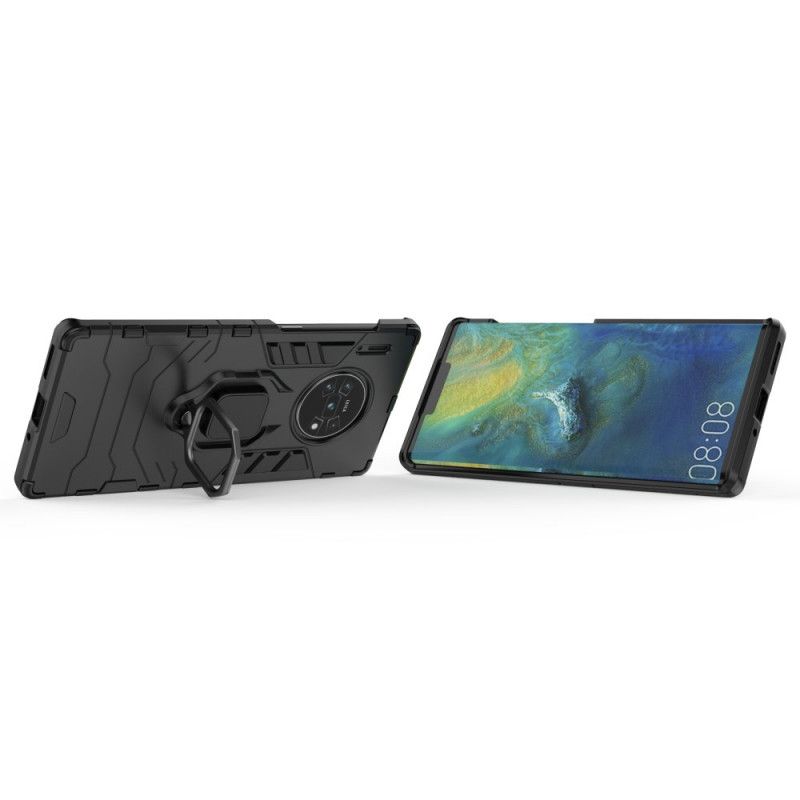 Case Kuoret Huawei Mate 30 Pro Punainen Musta Puhelinkuoret Kestävä Rengas