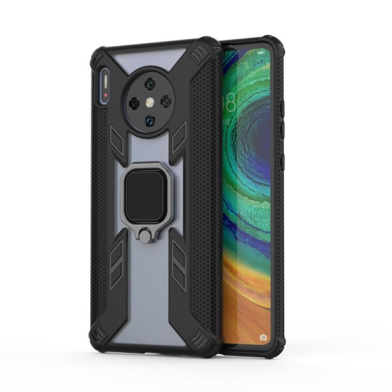 Case Kuoret Huawei Mate 30 Pro Punainen Musta Puhelinkuoret Soturi Renkaalla