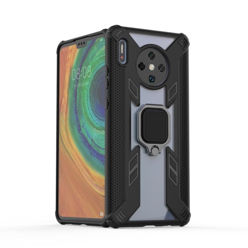 Case Kuoret Huawei Mate 30 Pro Punainen Musta Puhelinkuoret Soturi Renkaalla