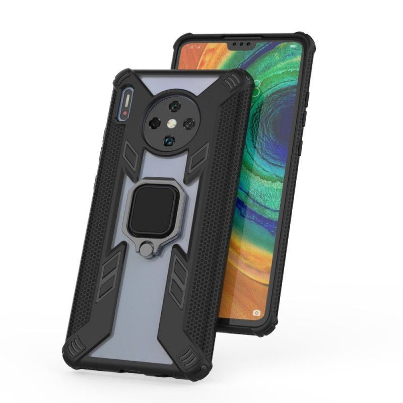 Case Kuoret Huawei Mate 30 Pro Punainen Musta Puhelinkuoret Soturi Renkaalla