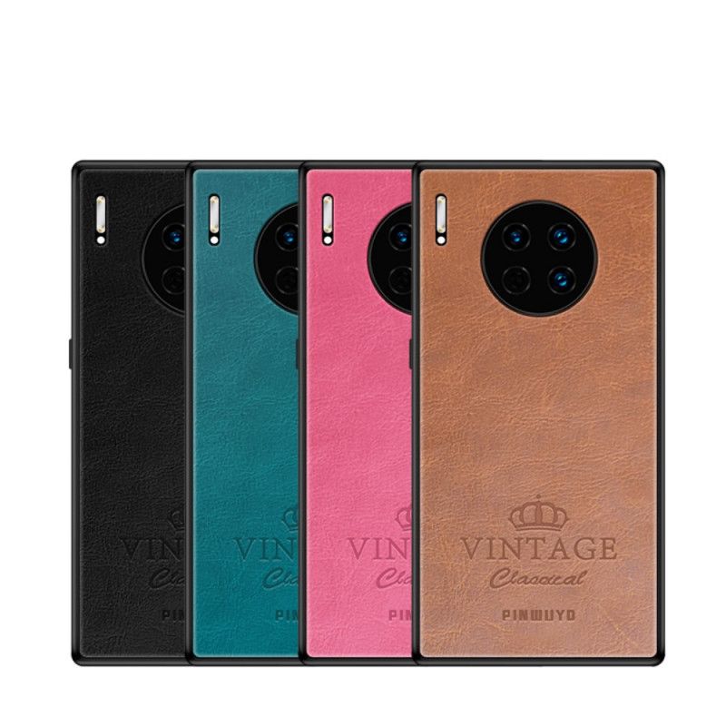 Kuori Huawei Mate 30 Pro Magenta Musta Kunnialainen Vintage Pinwuyo Suojakuori