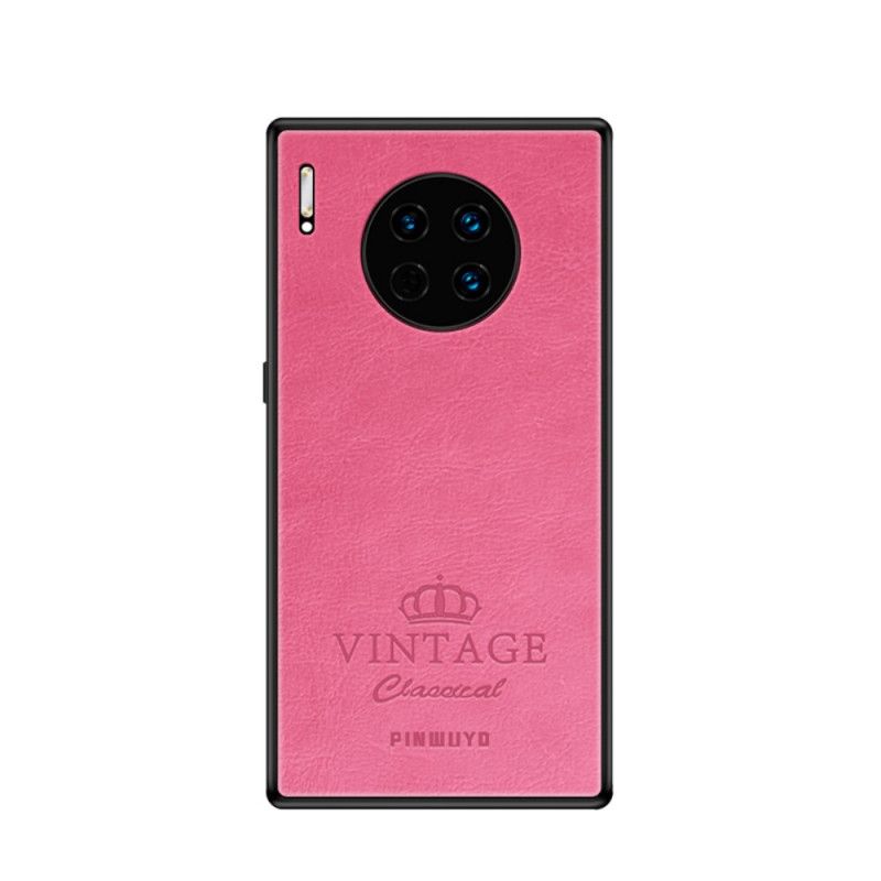 Kuori Huawei Mate 30 Pro Magenta Musta Kunnialainen Vintage Pinwuyo Suojakuori