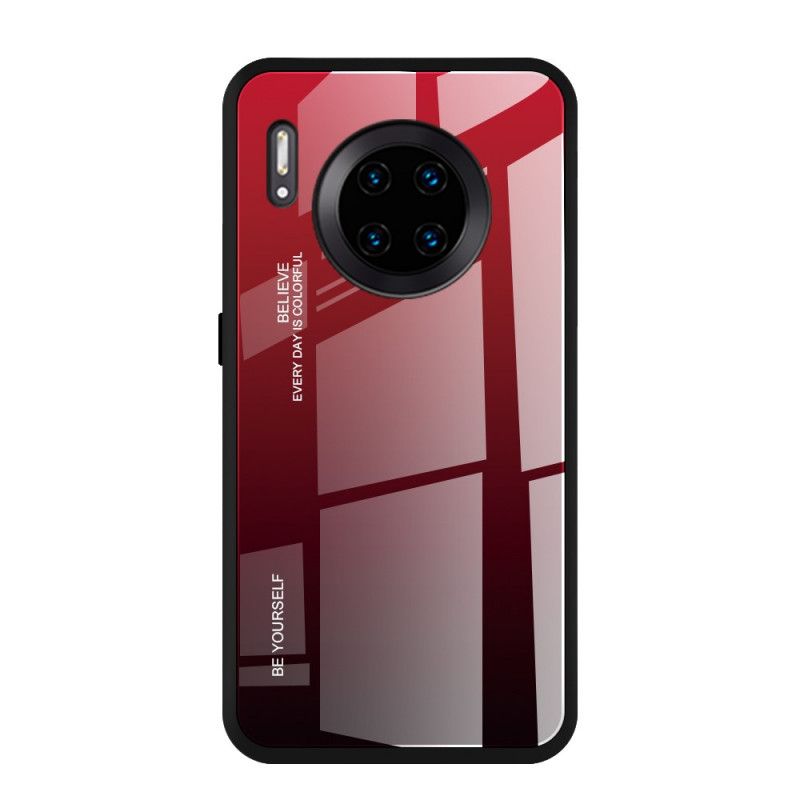 Kuori Huawei Mate 30 Pro Magenta Punainen Ole Itsesi Karkaistua Lasia