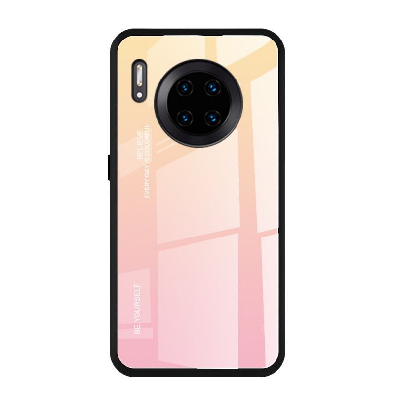 Kuori Huawei Mate 30 Pro Magenta Punainen Ole Itsesi Karkaistua Lasia