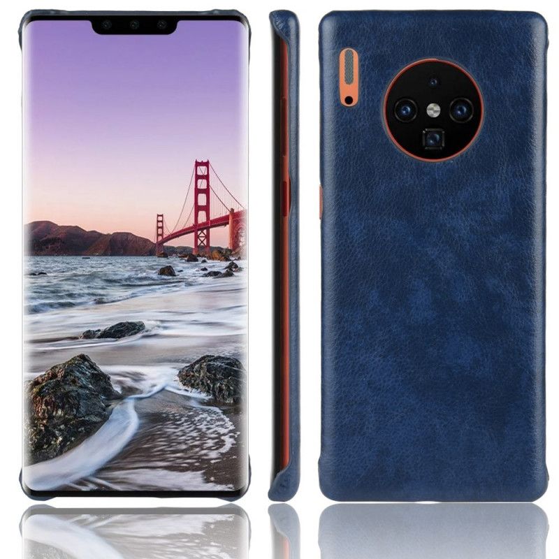 Kuori Huawei Mate 30 Pro Punainen Harmaa Suorituskykyinen Litsi Nahkainen Vaikutus Suojakuori