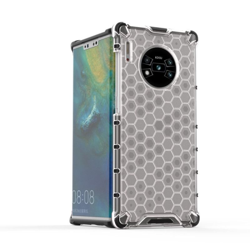 Kuori Huawei Mate 30 Pro Valkoinen Musta Hunajakennotyyli Suojakuori