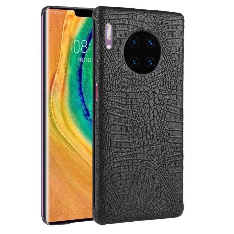 Kuori Huawei Mate 30 Pro Valkoinen Musta Krokotiilin Ihon Tyyli Suojakuori