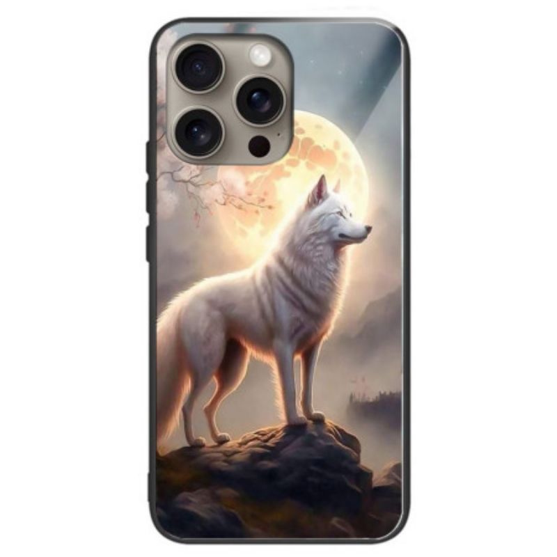 Kuori iPhone 16 Pro Max Moonlight Wolf Karkaistu Lasi