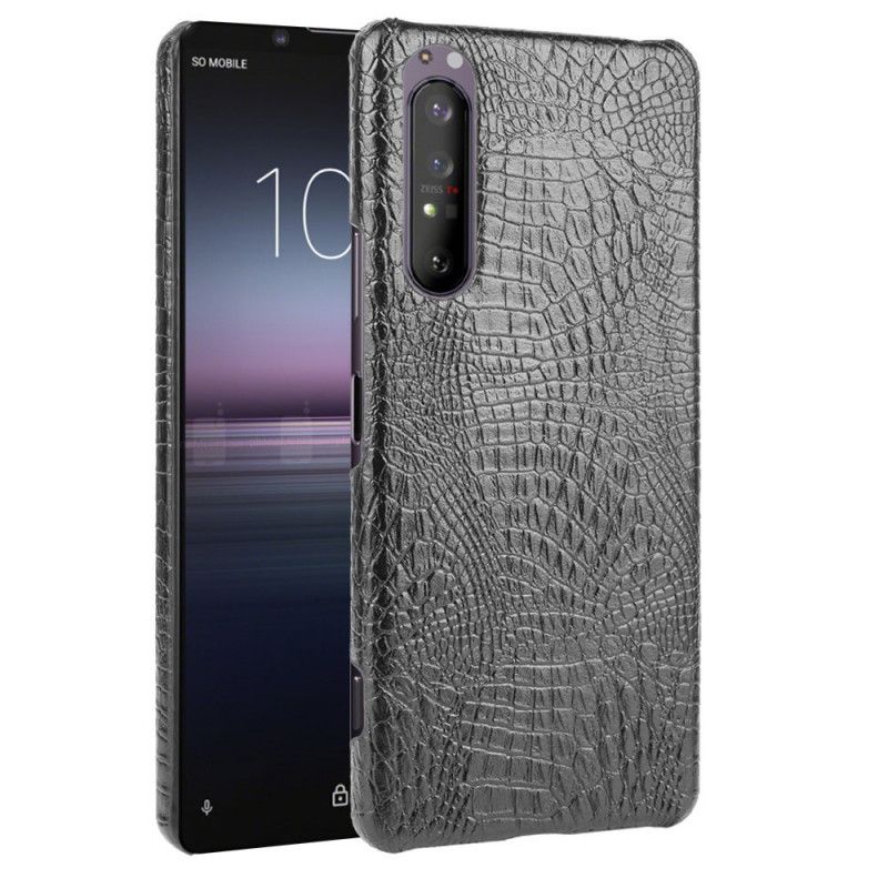 Case Kuoret Sony Xperia 1 II Valkoinen Musta Puhelinkuoret Krokotiilin Ihovaikutus