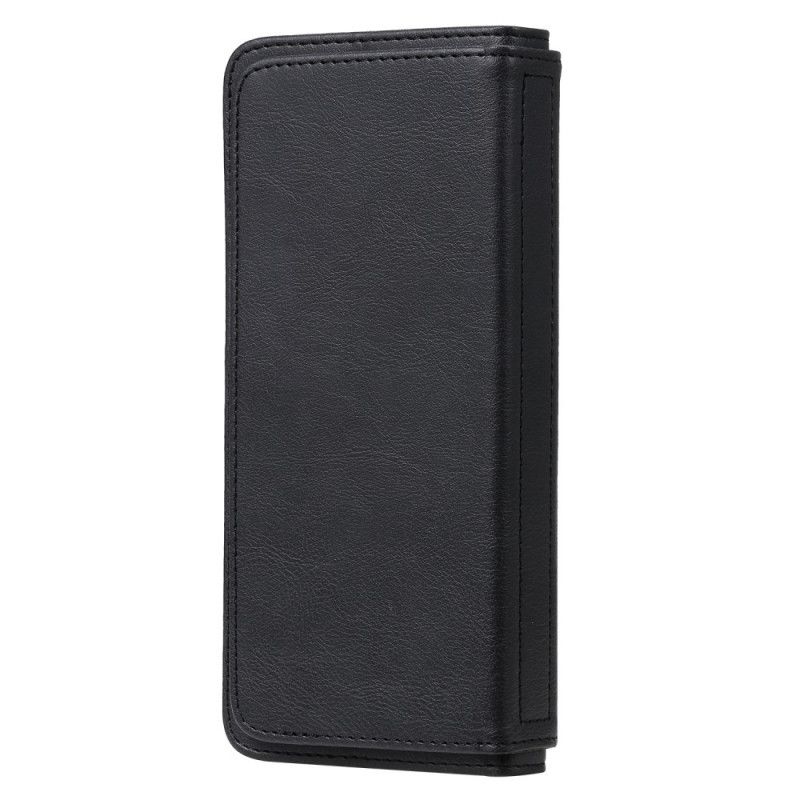 Flip Case Sony Xperia 1 II Tummansininen Musta 10 Monitoimikorttikoteloa