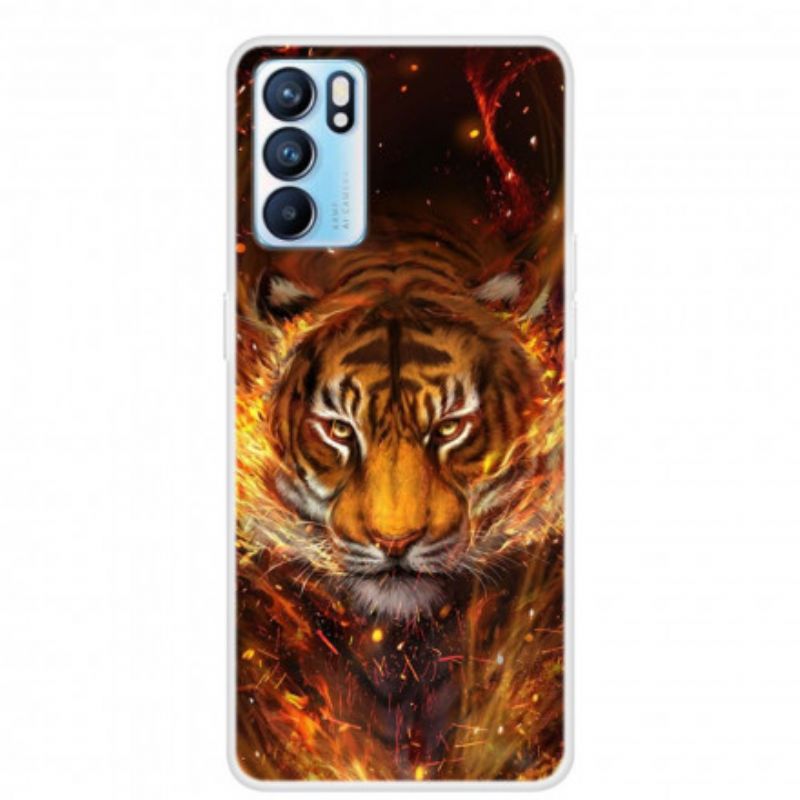 Kuori Case Oppo Reno 6 Pro 5g Puhelinkuoret Joustava Tiger