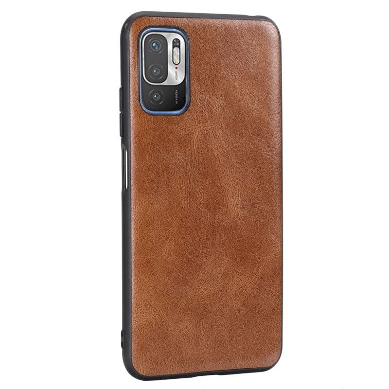 Case Kuoret Xiaomi Redmi Note 10 5G Harmaa Musta Puhelinkuoret Nahkaefekti