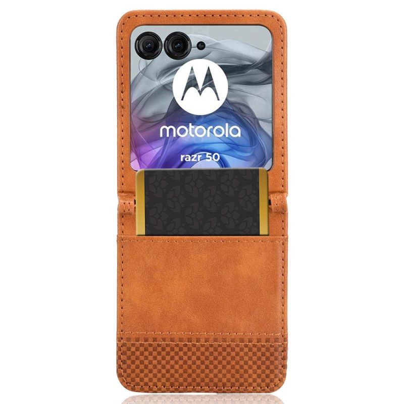 Kuori Motorola Razr 50 Vintaga Frieze -korttikotelo