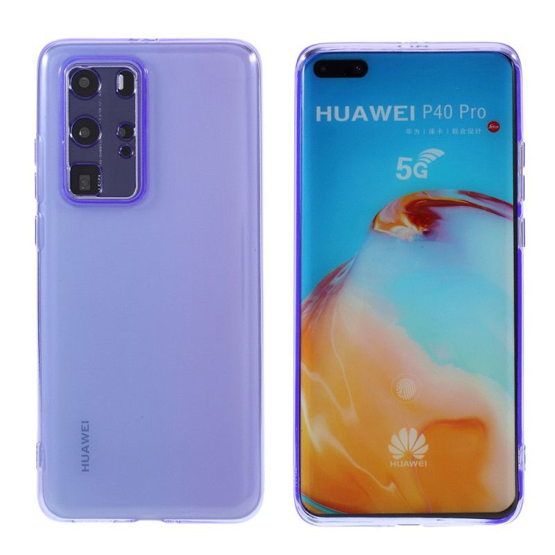 Case Kuoret Huawei P40 Pro Omenanvihreä Magenta Puhelinkuoret Silikonivärit