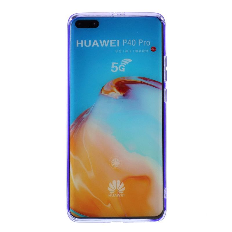 Case Kuoret Huawei P40 Pro Omenanvihreä Magenta Puhelinkuoret Silikonivärit