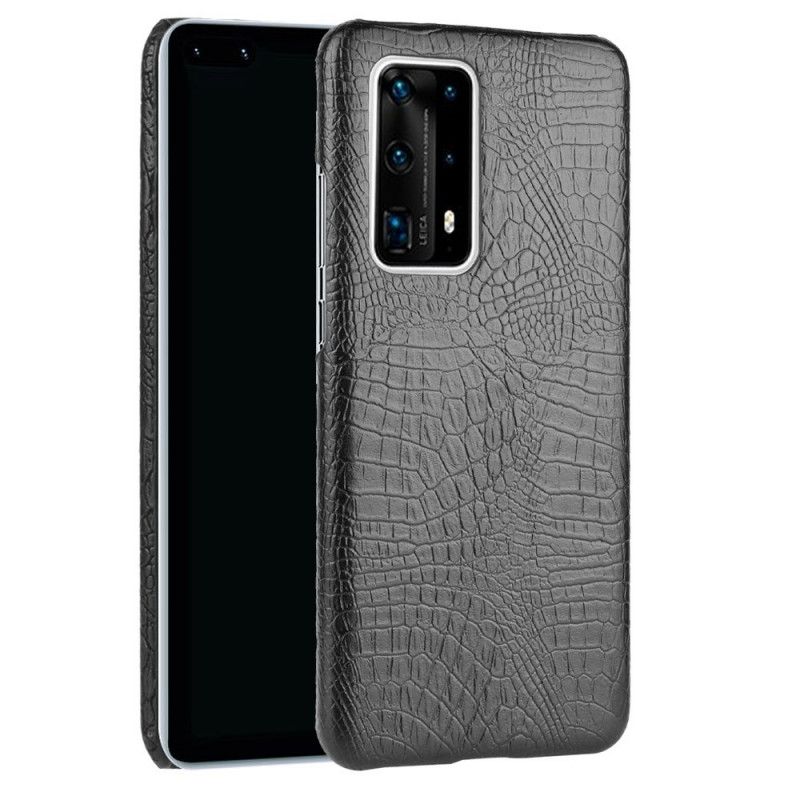 Case Kuoret Huawei P40 Pro Vaaleanpunainen Musta Puhelinkuoret Krokotiilin Ihovaikutus