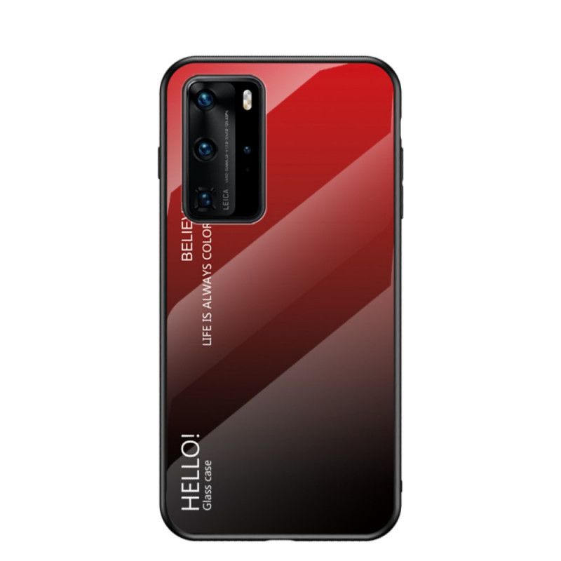 Case Kuoret Huawei P40 Pro Valkoinen Musta Puhelinkuoret Hei Karkaistu Lasi