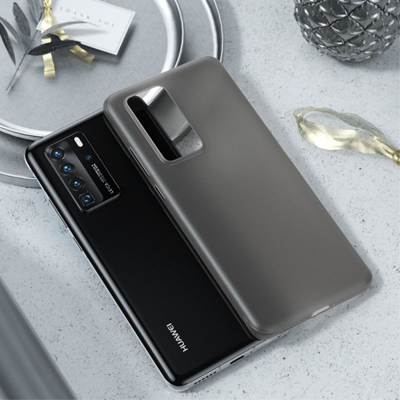 Case Kuoret Huawei P40 Pro Valkoinen Musta Puhelinkuoret Ohuet Mattapintaiset Penkit