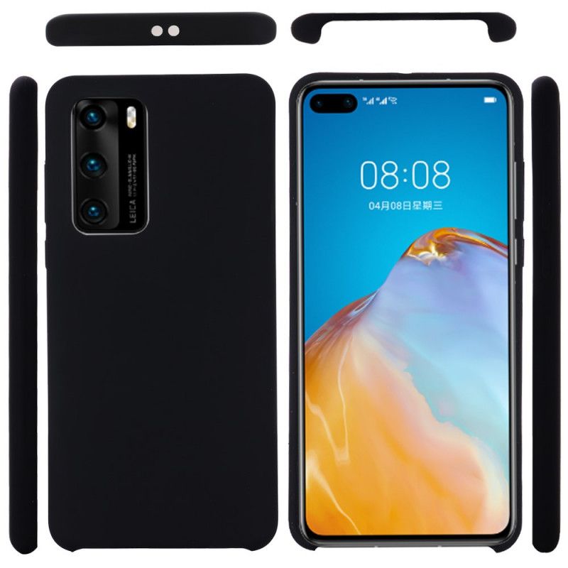 Case Kuoret Huawei P40 Pro Vihreä Keltainen Puhelinkuoret Ensiluokkainen Nestemäinen Silikoni