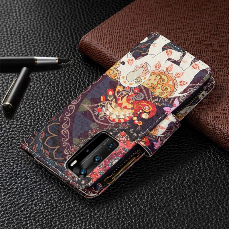 Flip Case Huawei P40 Pro Norsun Vetoketjutasku