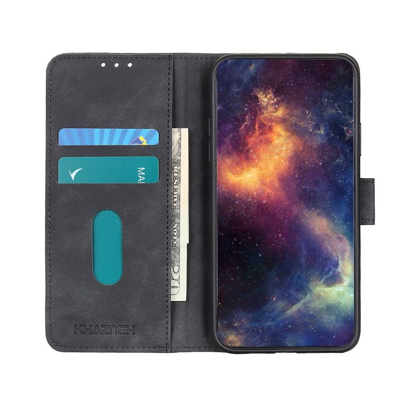 Flip Case Huawei P40 Pro Punainen Harmaa Vintage Khazneh-Nahkaefekti