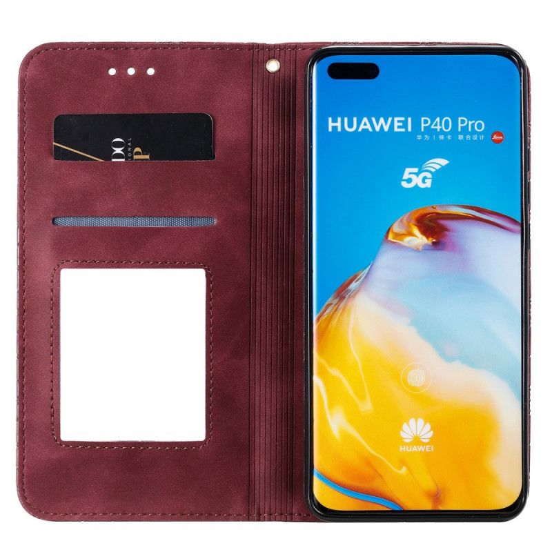 Flip Kotelot Huawei P40 Pro Tummansininen Vihreä Tähtitaulu Suojakuori