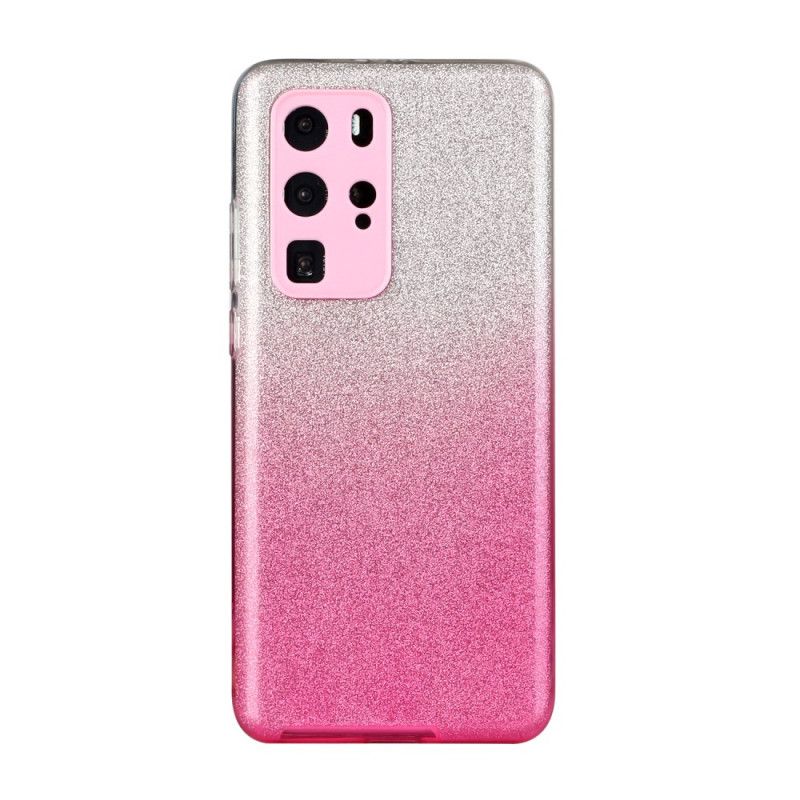 Kuori Huawei P40 Pro Magenta Musta Kimallusgradientti