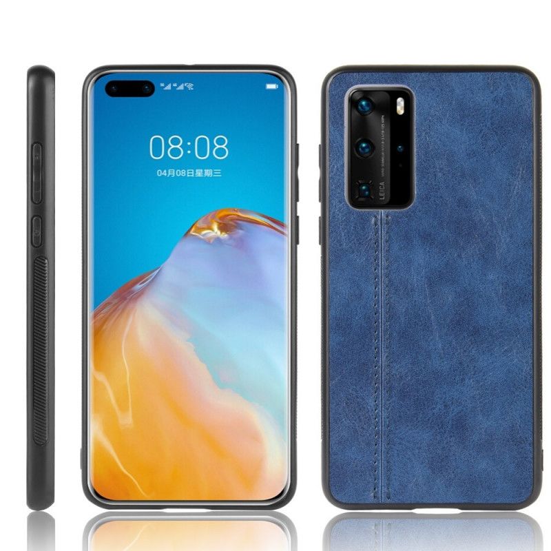 Kuori Huawei P40 Pro Ommeltu Nahkaefekti