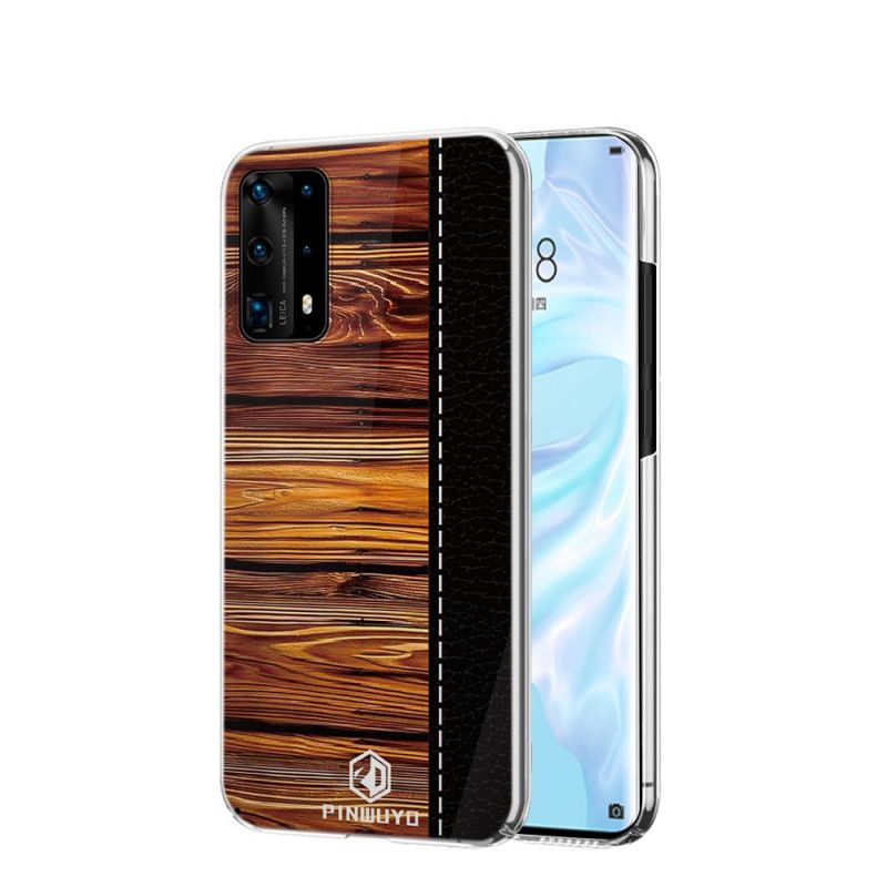 Kuori Huawei P40 Pro Punainen Musta Pin Dun -Sarja Pinwuyo Suojakuori