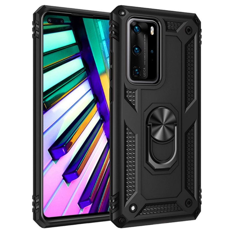 Kuori Huawei P40 Pro Punainen Musta Premium-Rengas