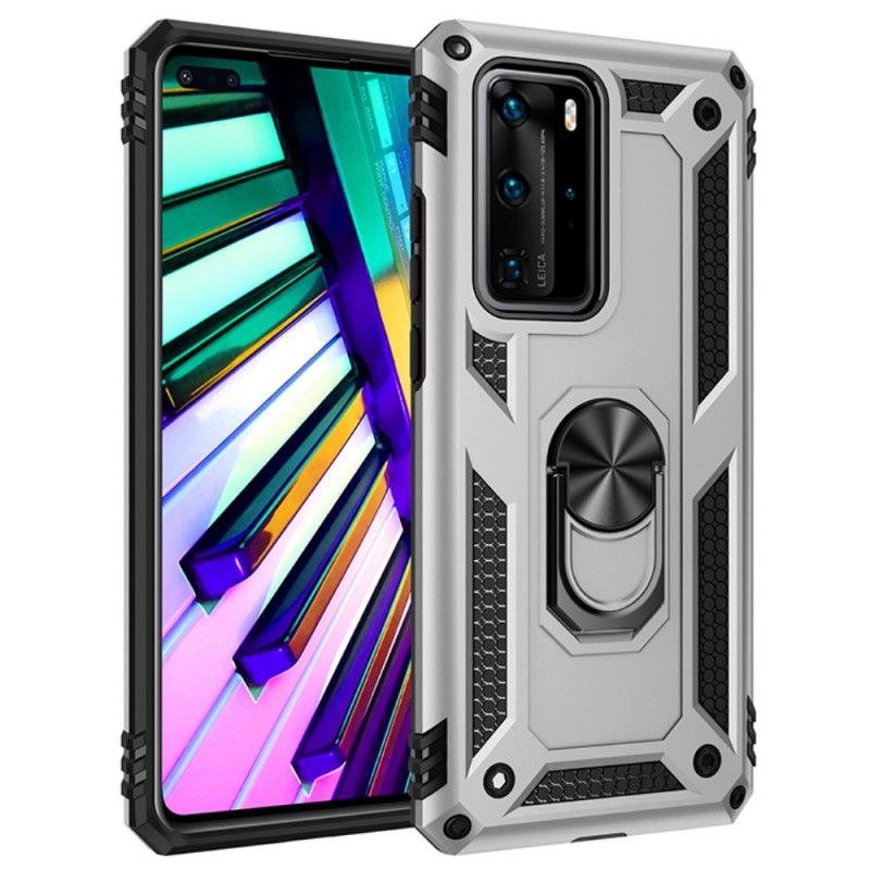 Kuori Huawei P40 Pro Punainen Musta Premium-Rengas