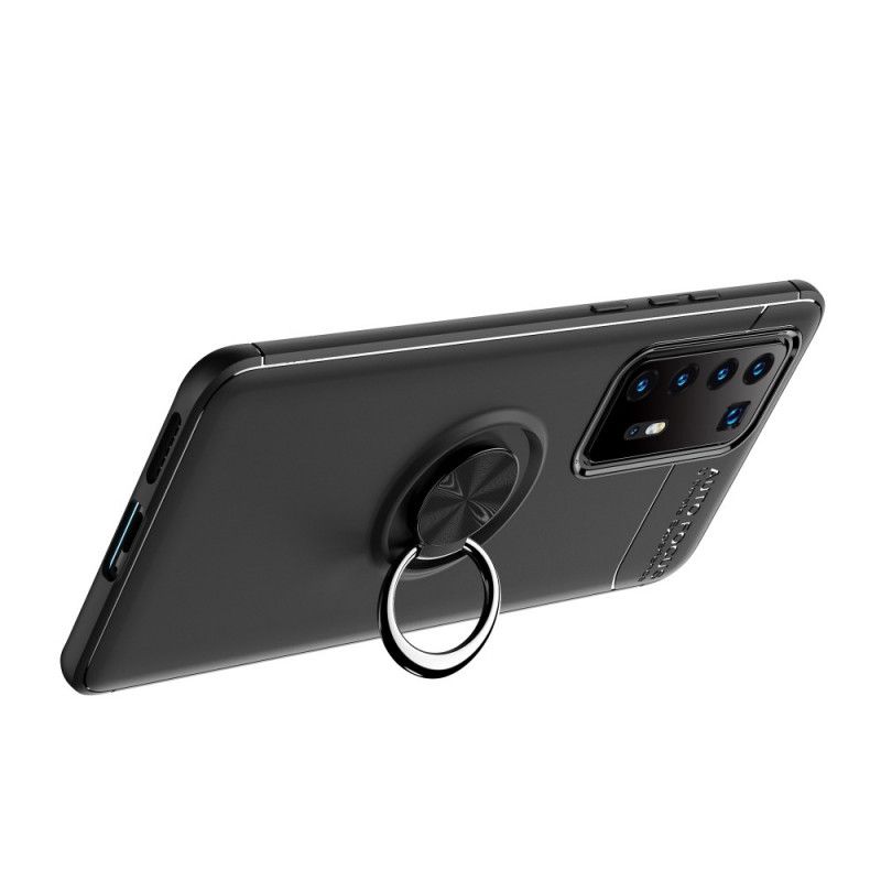 Kuori Huawei P40 Pro Punainen Musta Pyörivä Rengas