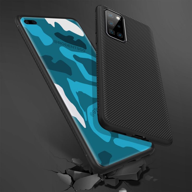 Kuori Huawei P40 Pro Tummansininen Musta Jazz-Sarja Twill