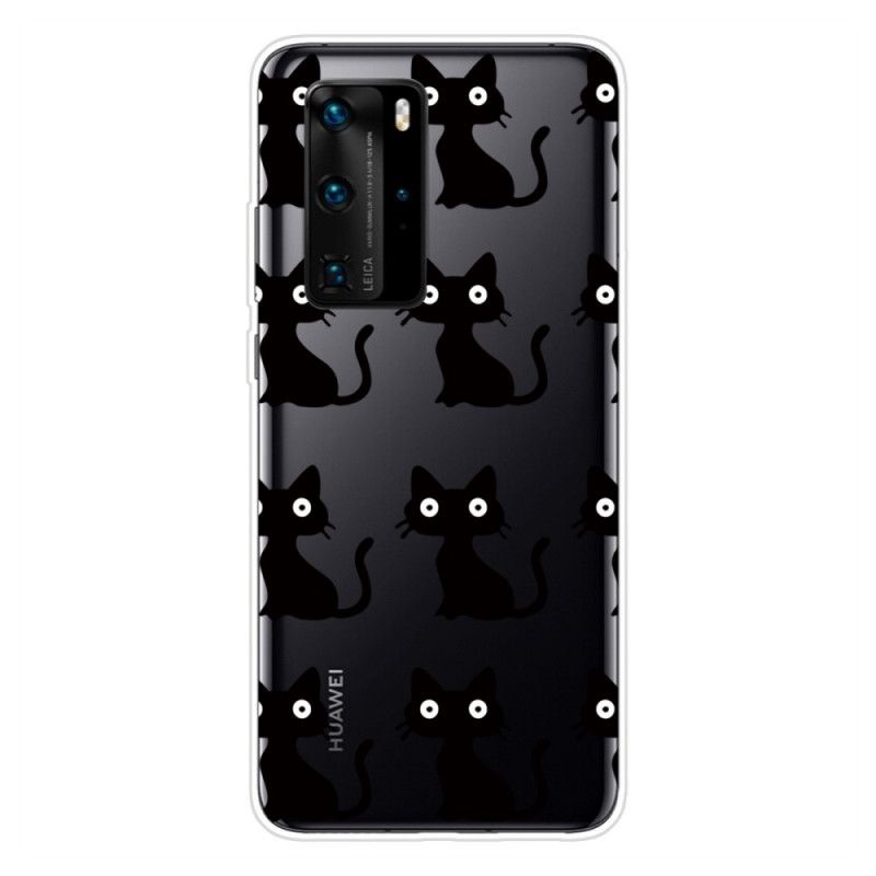 Kuori Huawei P40 Pro Useita Mustia Kissoja